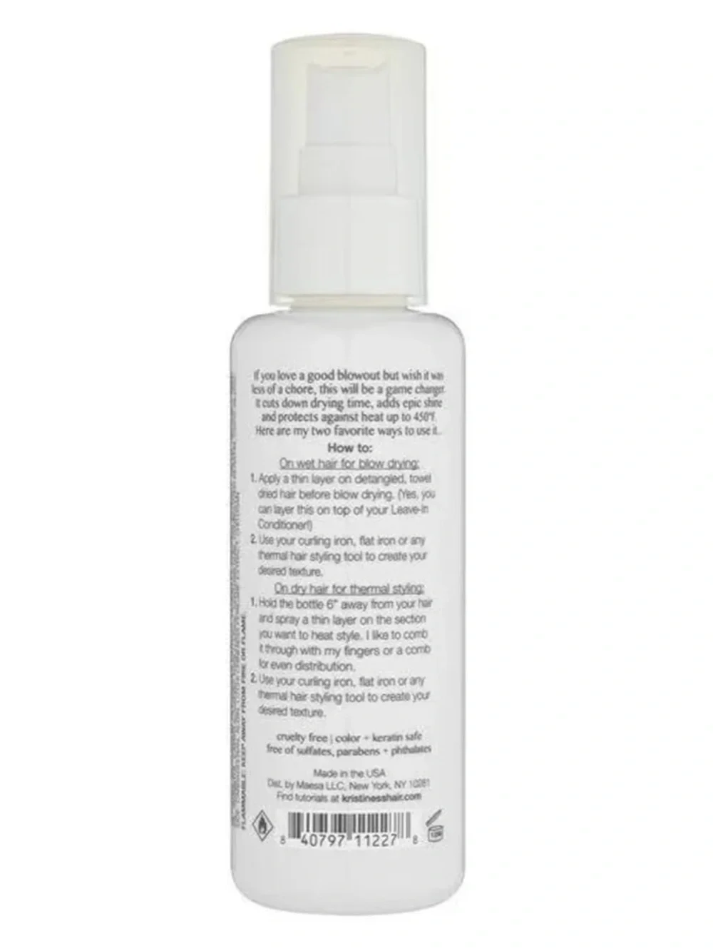 Kristin Ess White Blow Dry Mist – Lightweight Heat Protectant Spray